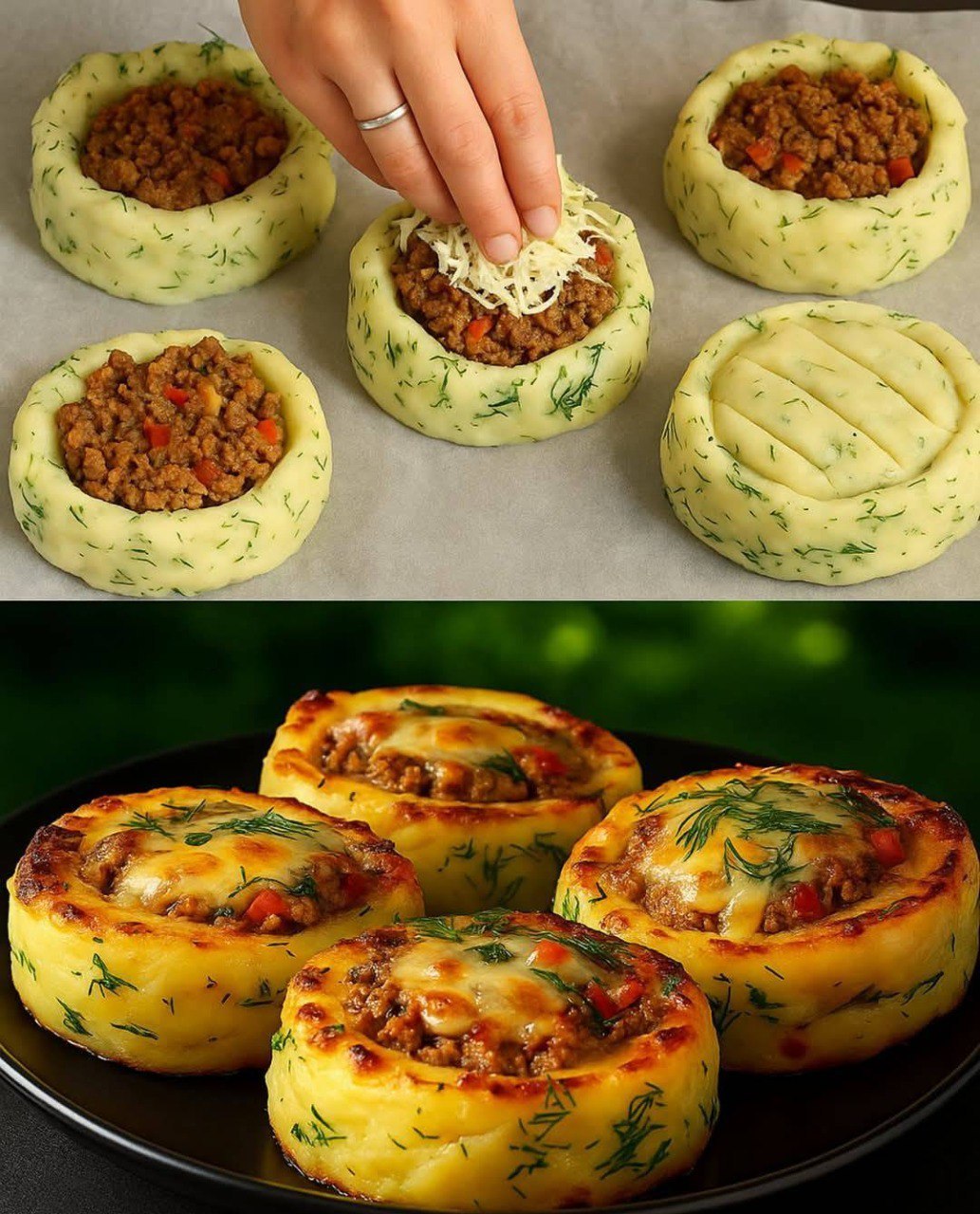 Nidos de Puré de Papa Rellenos: Receta Sencilla y Deliciosa