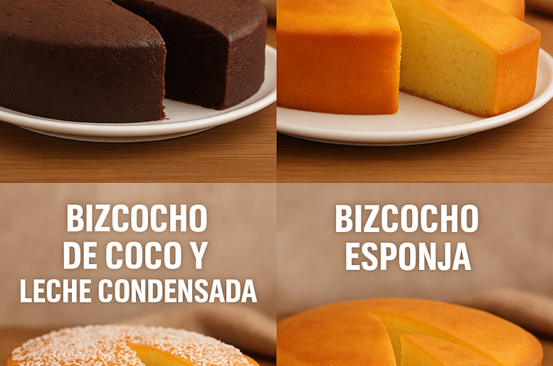 Te Enseño 4 Exquisitas Recetas de Bizcochos Caseros
