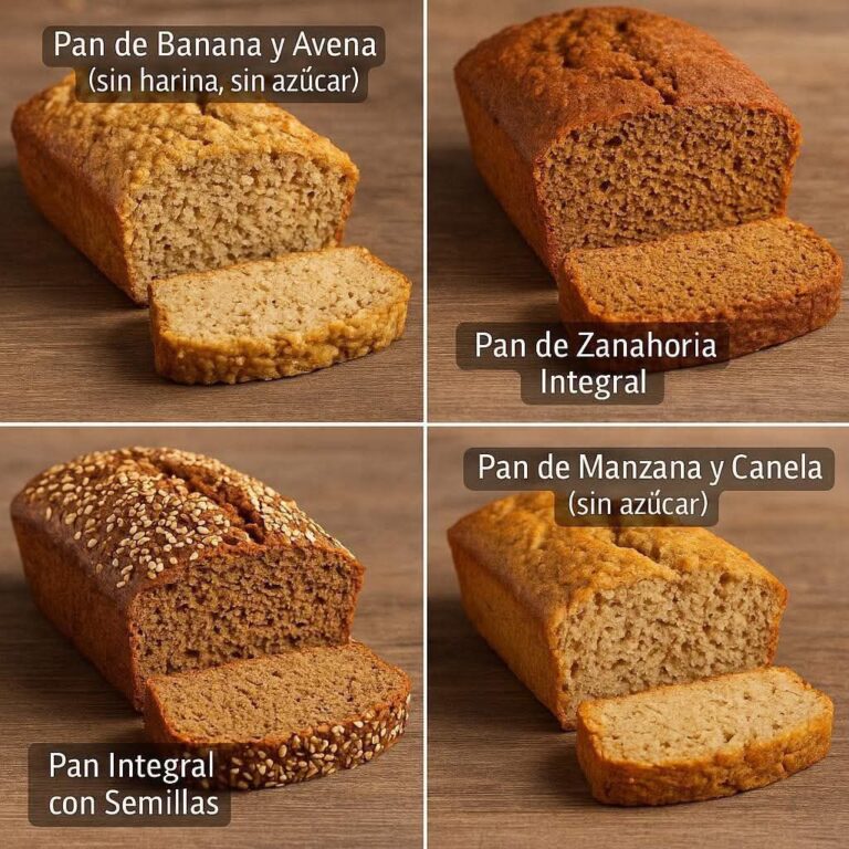 4 Recetas de Panes Saludables para Desayunos y Meriendas (sin Azúcar Refinada)