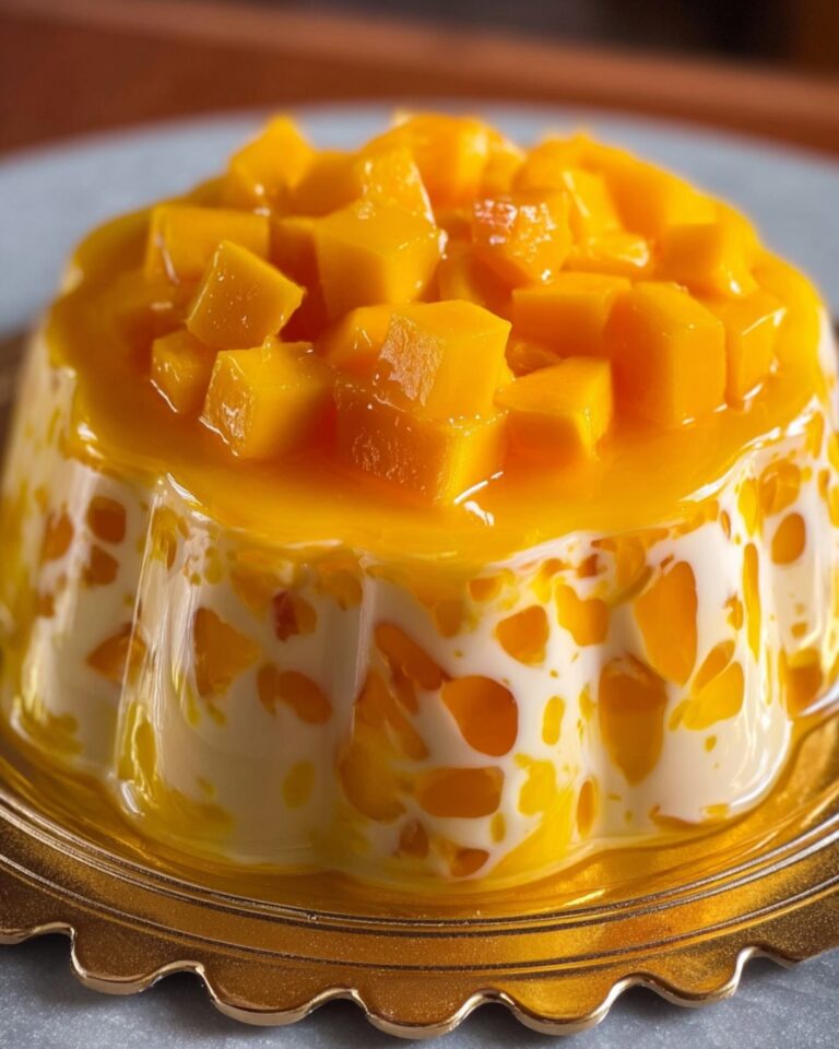 Postre de Gelatina con Queso Crema y Mango: Sabor Tropical sin Horno