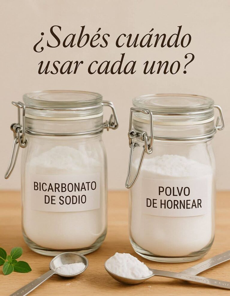Diferencia entre el Bicarbonato de Sodio y el Polvo de Hornear