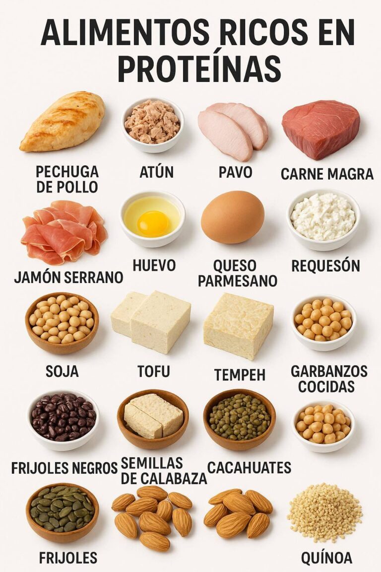 Los 20 alimentos más altos en proteína (por cada 100 g): fuentes animales y vegetales