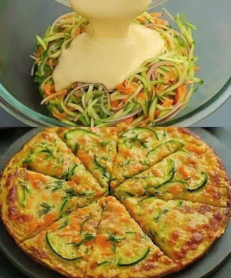 🍕 Pizza Vegetariana de Calabacín y Zanahoria: Ligera, Saludable y Llena de Sabor