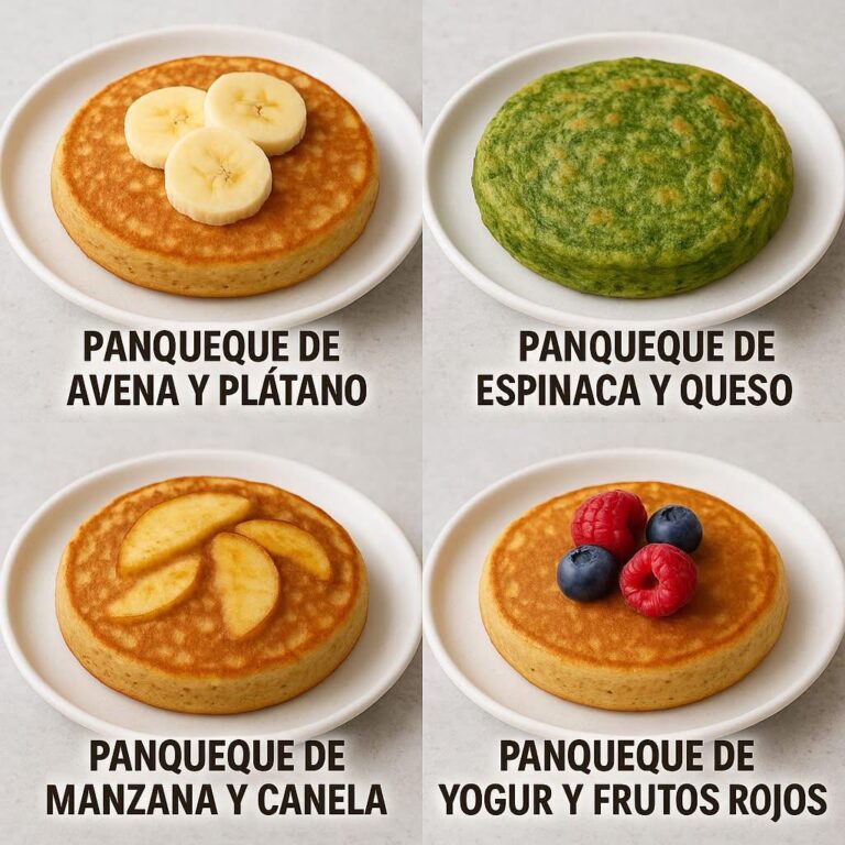 ¡Te Enseño 4 Panqueques Saludables para Desayunos y Meriendas Deliciosas!