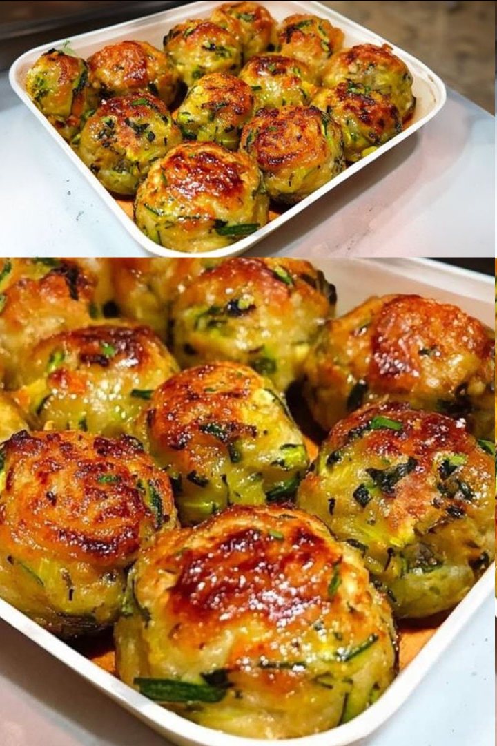 Bolitas de calabacín al horno