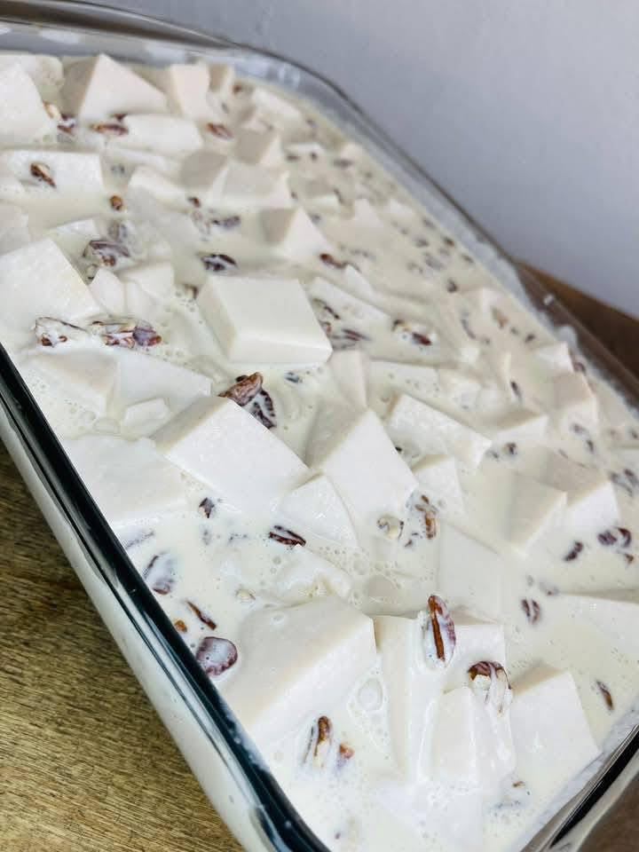 Gelatina de nuez con queso crema