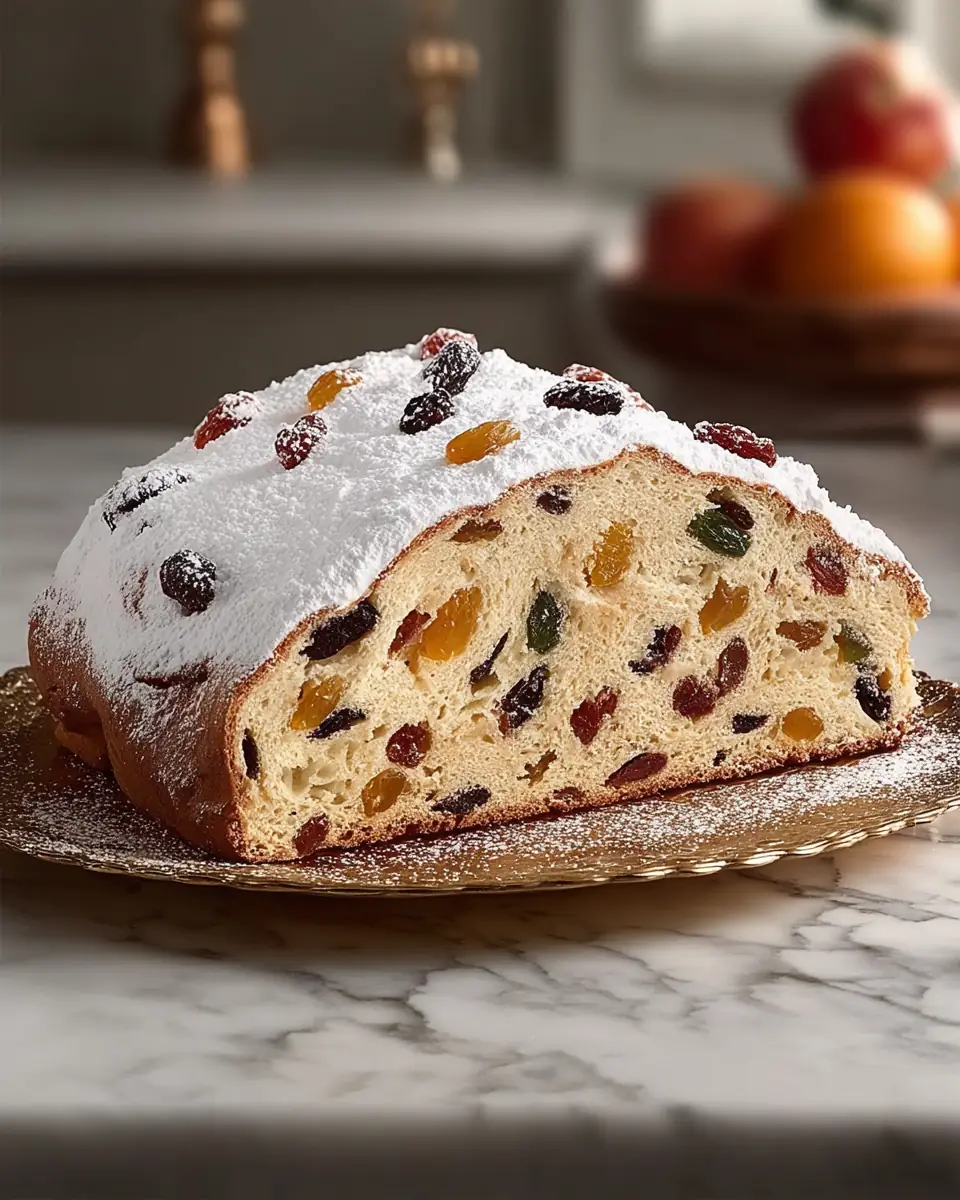 A delicious plate of Authentic German Stollen Recipe